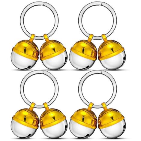 Lot de 8 clochettes extra fortes pour chats et chiens, clochette en laiton pour collier de chien, traqueur pour animaux de compagnie