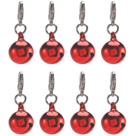 Lot de 8 Clochettes pour Collier Chien Chat et Sac à Dos en Toile