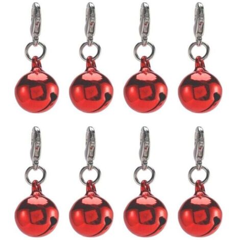 Lot de 8 Clochettes pour Collier Chien Chat et Sac à Dos en Toile