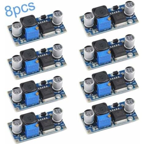 PECCPLNOM Lot de 8 convertisseurs Buck DC-DC LM2596S, régulateur de tension abaisseur 3,2-46 V à 1,25-35 V, convertisseur Buck, module abaisseur d'alimentation, pour Arduino
