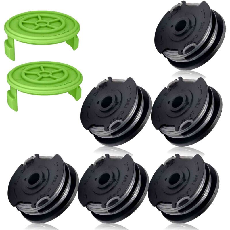 Lot de 8 cordes de désherbage double compatibles avec coupe-bordures Greenworks 2101602, 2101602A, STBA40B210, BST4000, corde de rechange de 0,065'