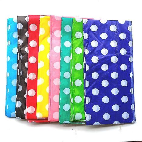 lot De 8 Couleurs De Toile Cire Pvc Rectangulaire 137183cm  Pois