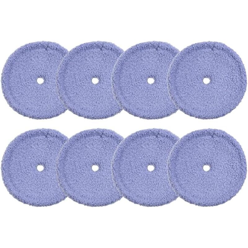 Shining House - Lot de 8 coussinets en microfibre lavables pour serpillère everybot Edge RS700 RS500, accessoires de rechange pour aspirateur robot,