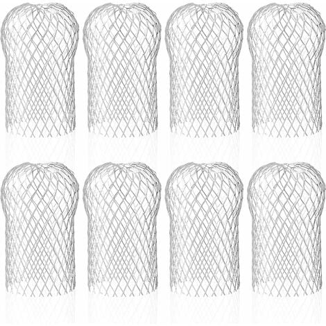 M.DSM Lot de 8 Crapaudine de Gouttière en Aluminium, Filtres de Gouttière Flexible et Durable pour Maison Avant-toit Tuyau de Descente contre les Feuilles