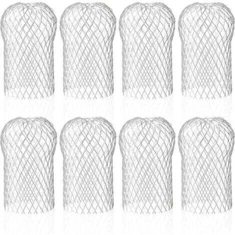 Lot de 8 Crapaudine de Gouttière en Aluminium, Filtres de Gouttière Flexible et Durable pour Maison Avant-toit Tuyau de Descente contre les Feuilles