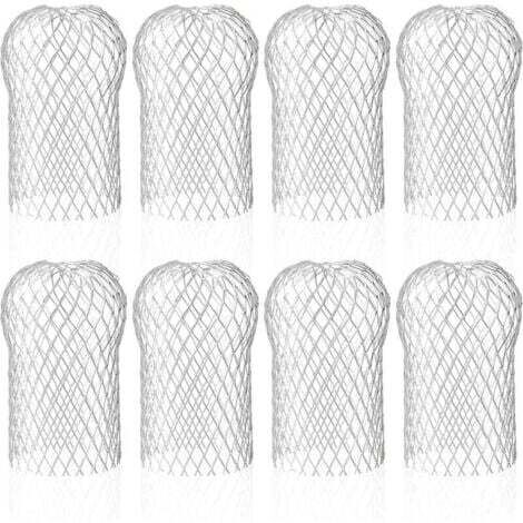 Lot de 8 Crapaudine de Gouttière en Aluminium, Filtres de Gouttière Flexible et Durable pour Maison Avant-toit Tuyau de Descente contre les Feuilles TRIMEC
