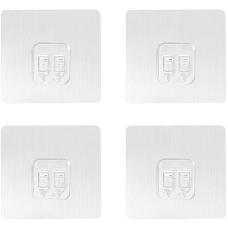 Lot de 8 crochets de douche adhésifs, panier de douche, étagère de salle de bain, porte-savon, évier de cuisine, crochets adhésifs de remplacement (lot de 8) (transparent)
