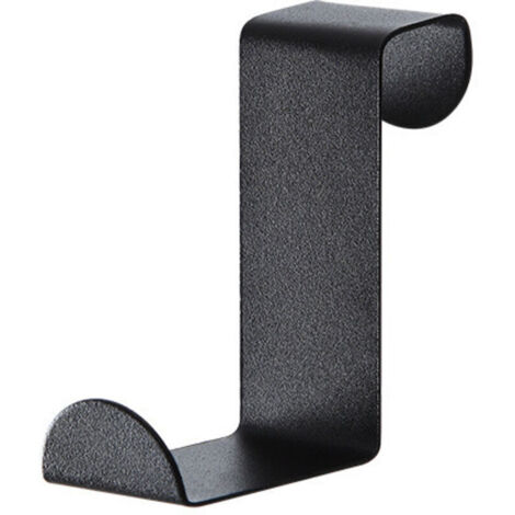 Lot De 8 Crochets De Porte Noirs, Crochets De Porte À Suspendre En Acier Inoxydable, Avec Une Capacité De Charge Élevée, Portes À Feuillure De Porte, Crochets De Porte À L'arrière