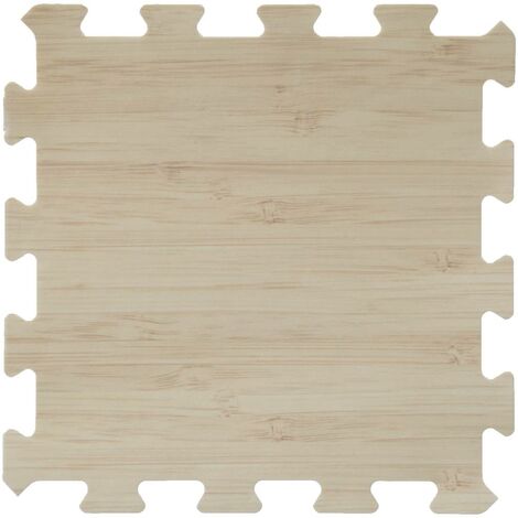 Lot de 8 dalles de sol modulables - Piscine - 50 x 50 cm - Beige - Livraison gratuite