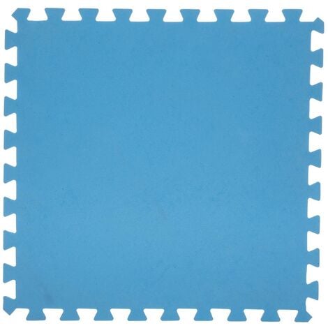 Lot de 8 dalles de sol modulables - Piscine - 50 x 50 cm - Bleu - Livraison gratuite
