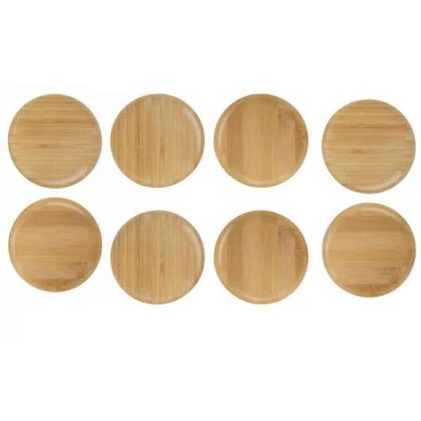 Lot de 8 décorations pour verres à vin et charcuterie en bambou
