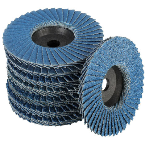 Lot de 8 disques abrasifs à lamelles,Ø 76 mm x 10 mm Grain 40/60/80/120,  éliminer les bavures, la rouille, le polissage et la finition，pour métal, acier et bois, Recouvert de Disques à lamelles Disqu