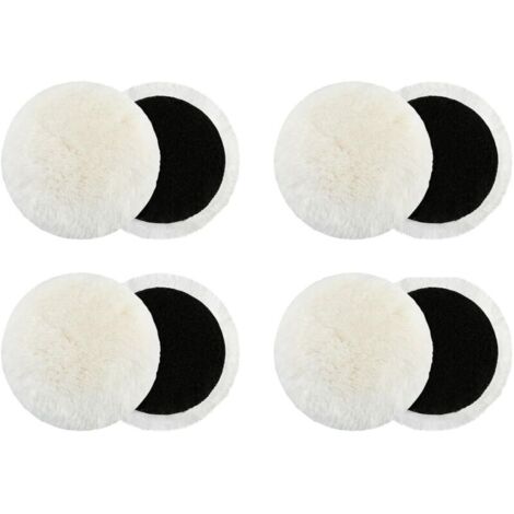 Lot de 8 disques de polissage pour meuleuse d'angle en laine - Feutre - Disque de polissage brillant - Meuleuse d'angle ronde - Disques de polissage pour meuleuse d'angle (150 mm)