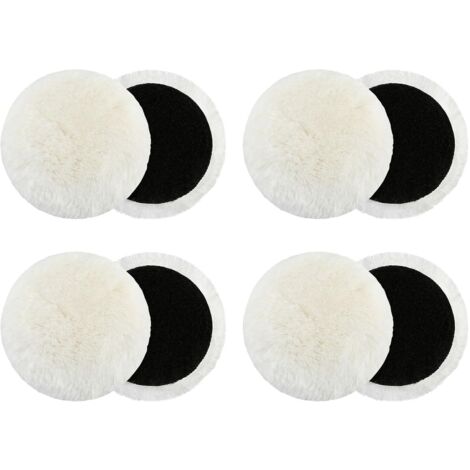Lot de 8 disques de polissage pour meuleuse d'angle en laine- Feutre - Disque de polissage brillant - Meuleuse d'angle ronde - Disques de polissage pour meuleuse d'angle (180 mm)