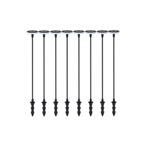(Lot de 8) Eclairages LED 35 lm Solaire à planter Idéal illumination de composition florale
