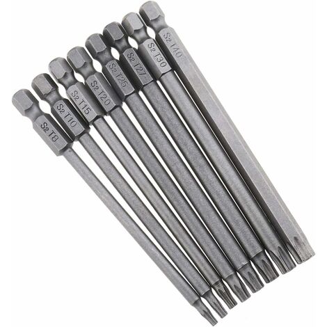 8x Torx Embout Tournevis Set Hexagonale Sécurité Magnetic Tête 100MM Extra Long 8x Torx Embout Tournevis Set Hexagonale Sécurité Magnetic Tête 100MM Extra Long