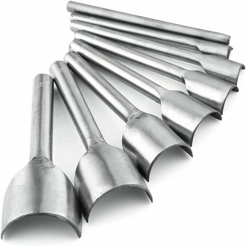 Lucky-88 - Lot de 8 emporte-pièces en Cuir pour Loisirs créatifs, Courroie, Portefeuille, Jardinage, Bricolage, 5-40 mm