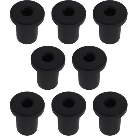 Lot de 8 Entretoises pour Porte de Grange Coulissante 3 X 3,5 Cm Noires pour Portes de Garage Et de Sous-sol