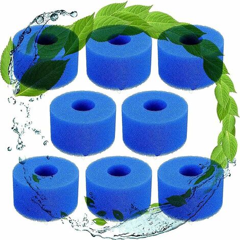Cartouche filtrante de piscine Cartouches de mousse de filtre de piscine  Éponge de remplacement Filtre lavable réutilisable Éponge Nettoyant  Compatible avec Intex Cleaning R