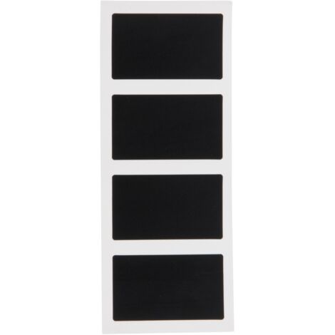 Lot de 8 étiquettes ardoises adhésives - Forme rectangle