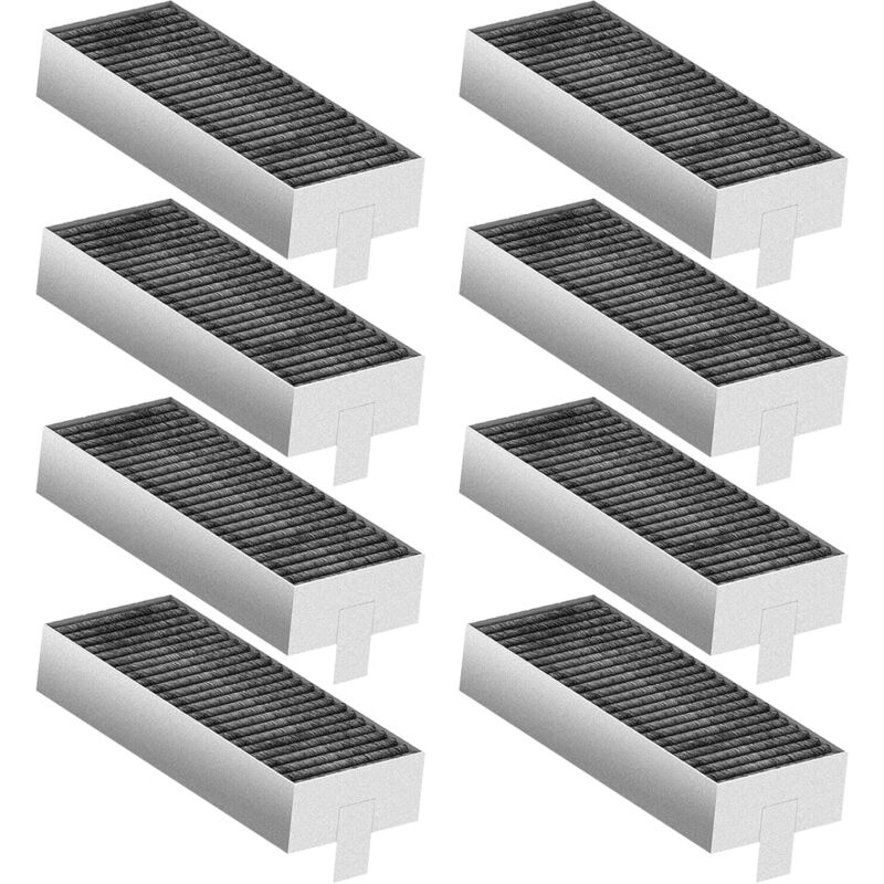 Sjqka - Lot de 8 filtres à charbon actif pour hotte aspirante compatibles avec Siemens HZ9VRCR0 17004796, Bosch HEZ9VRCR0 17004805