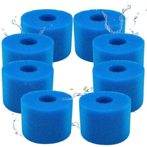 Lot de 8 filtres en mousse Intex Type S1 pour piscine et spa - Filtre en mousse réutilisable et lavable - Éponge filtrante Type S1 (lot de 8)