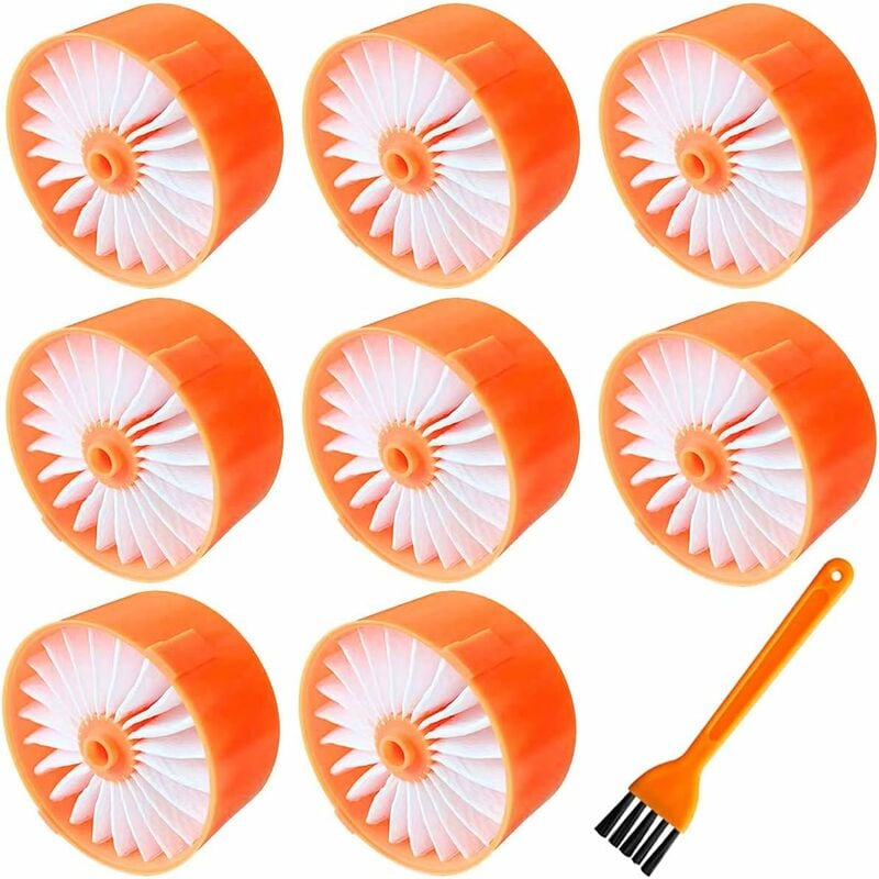 Lot de 8 filtres pour aspirateur pour Black + Decker BSV2020G et BSV2020P sans fil et accessoires filtres de rechange Powerseries Extreme