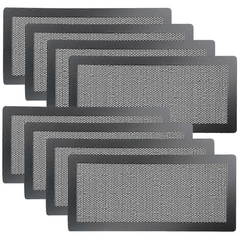 Lot de 8 grilles magnétiques pour aérations de sol - Filtres en maille de 14 x 30 cm