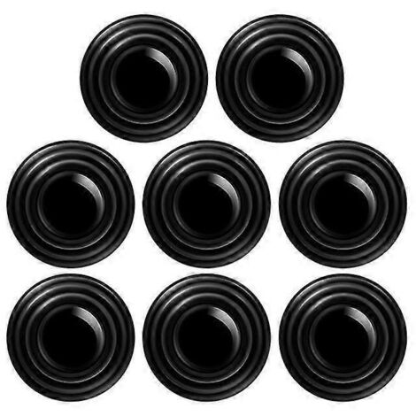 Lot de 8 joints universels antichoc et silencieux pour portières de voiture, avec autocollant logo de la marque - Coussinet amortisseur antichoc - Protection de serrure de porte - H01
