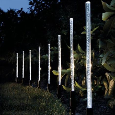 Lot de 8 Lampe solaire éclairage Extérieur Jardin Lumière L.39.5 cm