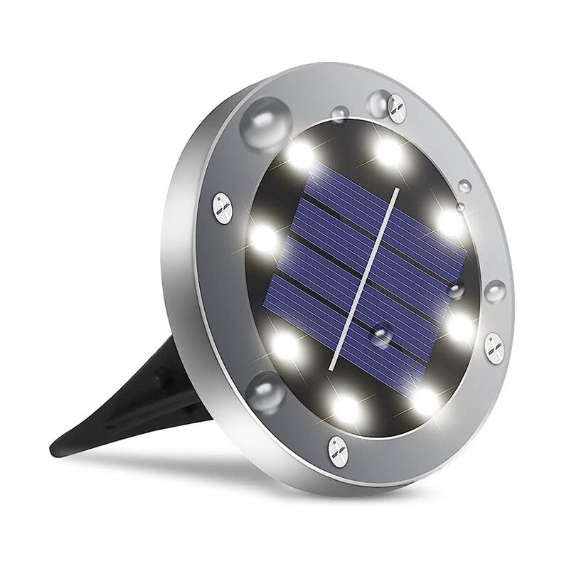 Tigrezy - Lot de 8 lampes solaires d'extérieur étanches, éclairage de jardin solaire pour terrasse, allée, cour, pelouse, terrasse, marche (lumière