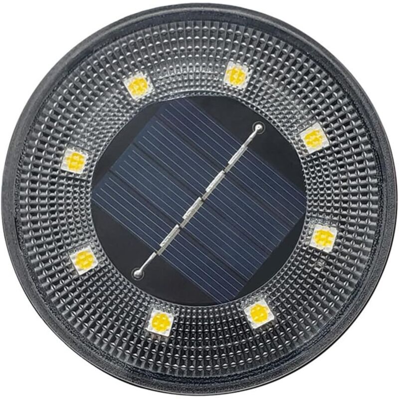 Lot de 8 lampes solaires d'extérieur, lampes solaires de sol, lampes solaires plates étanches IP68, éclairage paysager solaire lumineux, éclairage