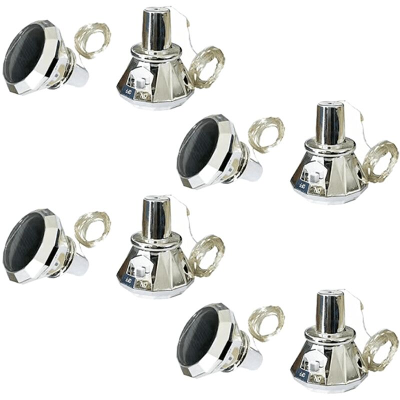 Lot de 8 lampes solaires pour bouteilles de vin, lampes solaires d'extérieur étanches en liège pour mariage, vacances, jardin, terrasse, allée