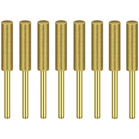 Lot de 8 Limes Diamantées Haute Dureté pour Affûtage de Tronçonneuse 3/16 Pouce 4 8 mm