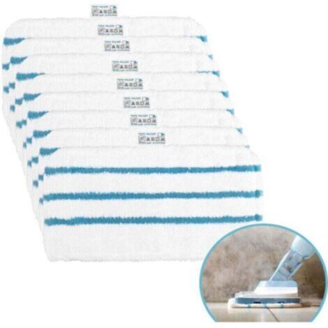 Lot de 8 lingettes microfibre compatibles Black & Decker FSMP20, FSM1630, FSM1616, FSMH13E5, FSM1321, FSM1605, FSMH13151SM