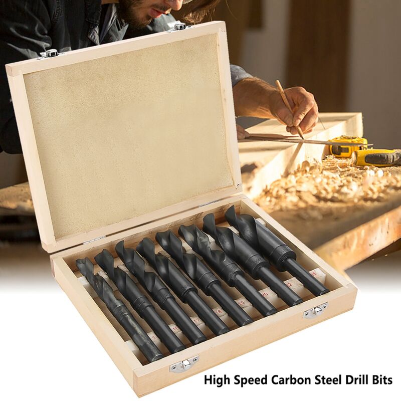 Kkmoon - Lot de 8 Mèches en Acier Rapide (hss) - Diamètre 14-25mm - Mèches à Tige Réduite pour Perçage à Grande Vitesse