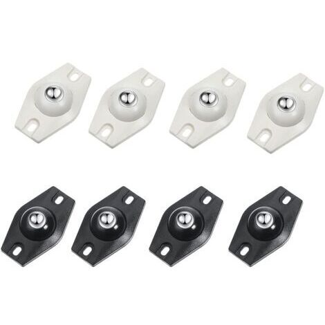 Lot de 8 Mini Roulettes Autocollantes Acier 360° - Pour Boîtes Rangement Petits Meubles Poubelles