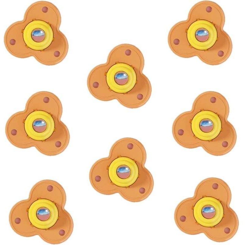 Lot de 8 mini roulettes pivotantes en acier inoxydable Ulisem, autocollantes, pivotantes à 360 degrés, universelles pour meubles, coffres de