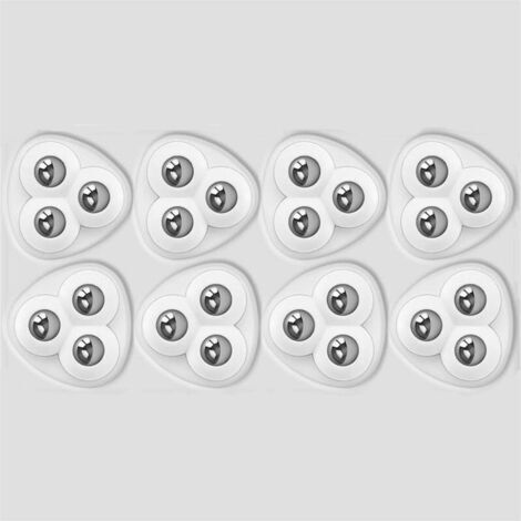 Lot de 8 mini roulettes universelles autocollantes pour petits appareils électroménagers, compatibles avec cafetière, friteuse à air, petits meubles et boîtes de rangement.