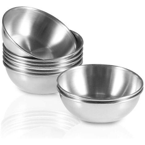 Lot de 8 mini-soucoupes rondes de 8 cm (3,2 pouces) pour sauces et condiments