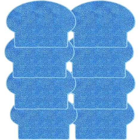 Lot de 8 Mops Tissu pour AMIBOT PRIME/PURE/PULSE/FLEX H2O Tampons de nettoyage
