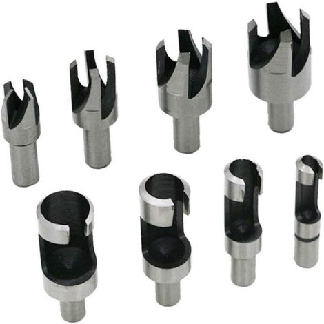 Lot de 8 outils de coupe de bois pour coupe-liège mèches de coupe-liège 6 mm/10 mm/13 mm/16 mm avec mèches coniques et griffes