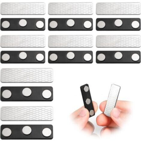 Lot de 8 paires d'aimants pour rideaux magnétiques – Adhésif fort pour fixation – Taille 45mm x 13mm x 6mm – Accessoires pour stores occultants