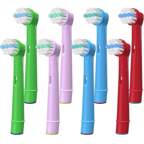 Lot de 8 Pcs brosse à dents pour enfants pour Oral B, têtes de brosse de rechange pour enfants pour Professionnel Derechange Têtede Brosse à Dents Électrique Enfants