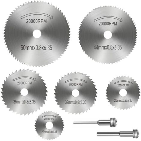 Lot de 8 petites lames de scie circulaire en acier, lame de scie, mini lame de scie circulaire, scie à bois pour finition, outil multifonctionnel, lames en acier rapide pour outil rotatif