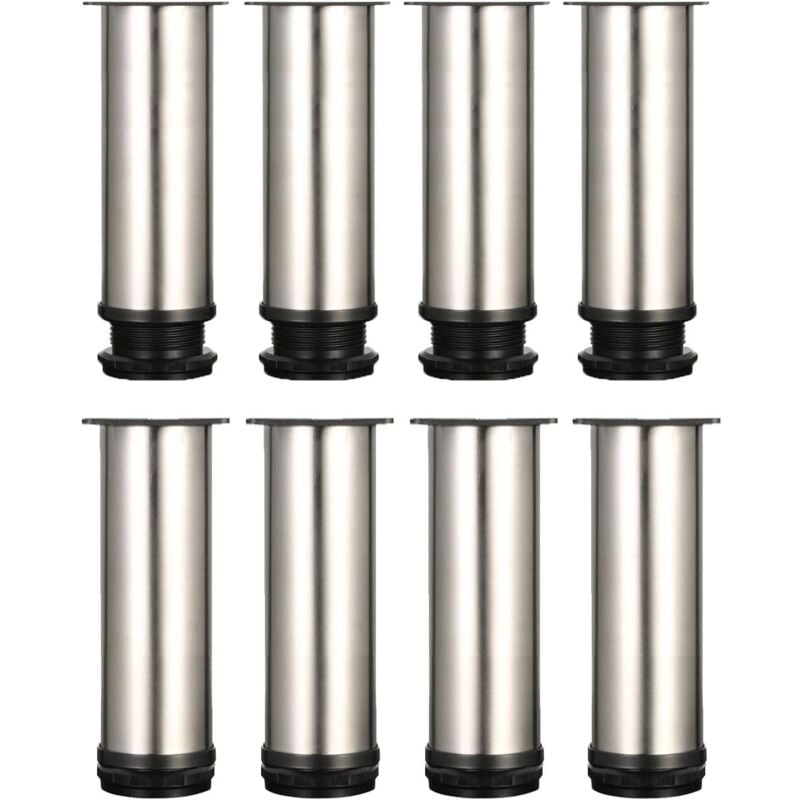 Galozzoit - Lot de 8 Pied de Meuble,Pied Reglable pour Meuble 15 cm Pied de Table Metal Pieds de Lit Pied de Table Reglable Pied Canapé,Hauteur