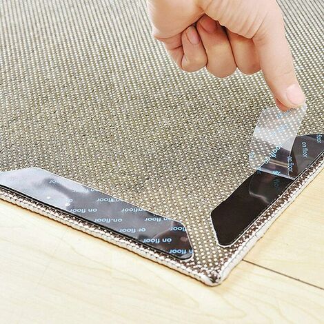 Lot de 8 pinces antidérapantes pour tapis de sol réutilisables pour sols stratifiés en bois, marbre, carreaux de céramique