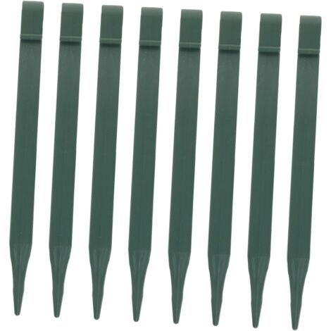 Lot de 8 piquets de fixation verts et étanches pour le jardinage