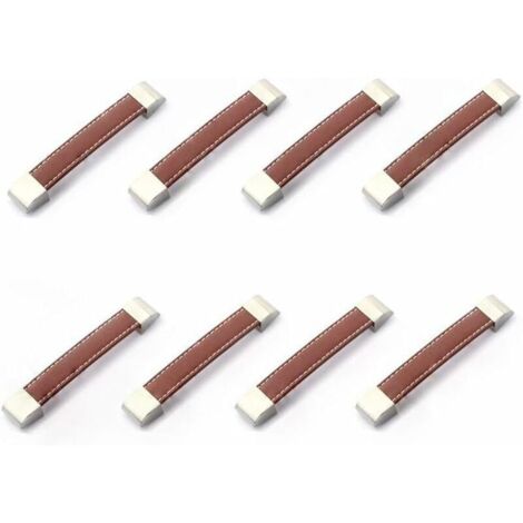 Lot de 8 poignées de tiroir ou d'armoire en métal et cuir-A - RWMaison & Cuisine › Ameublement & Décoration › Décoration d'intérieur › Décorations de chambre d'enfant › Boutons et boutons de tiroir