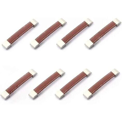 Lot de 8 poignées de tiroir ou d'armoire en métal et cuir-A - RWMaison & Cuisine › Ameublement & Décoration › Décoration d'intérieur › Décorations de chambre d'enfant › Boutons et boutons de tiroir